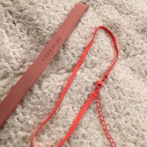 orange choker & givenchy bracelet